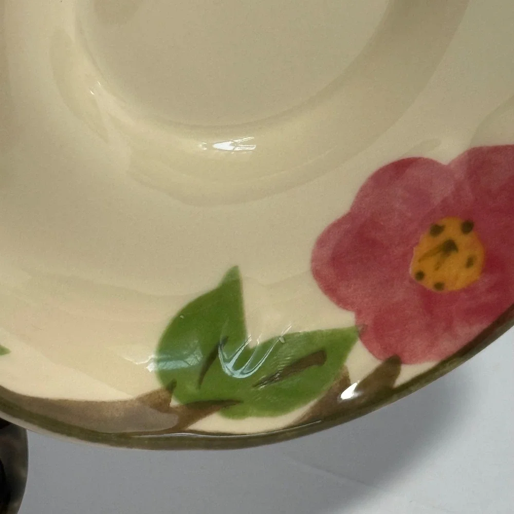 Franciscan Desert Rose Tea Cup and Saucer Set of 5 Vintage Pink Floral China